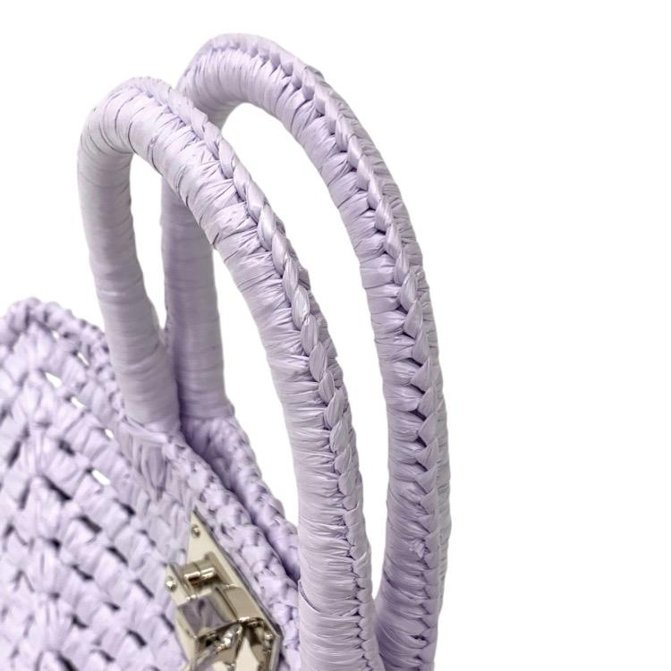 FERRAGAMO フェラガモ The studio raffia small bag かごバッグ