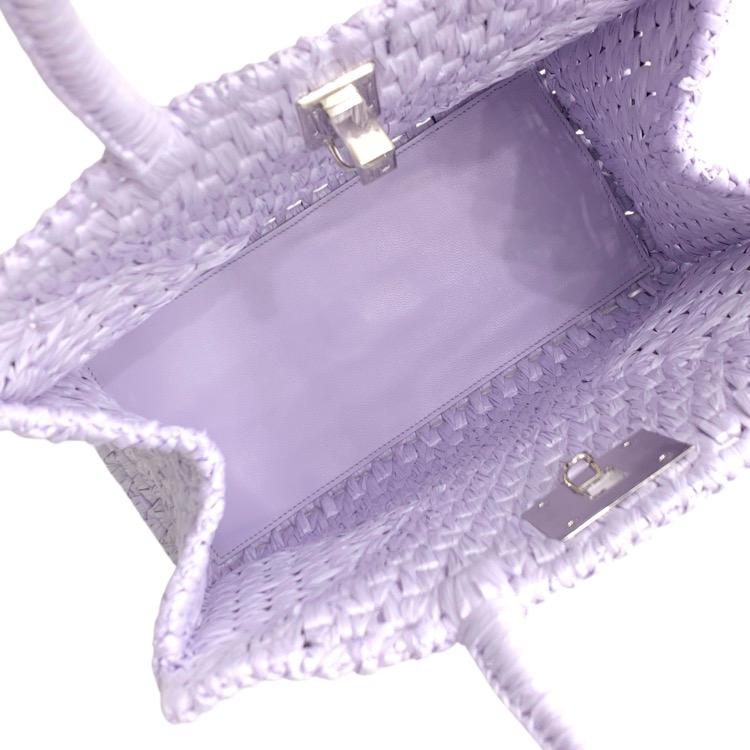 FERRAGAMO フェラガモ The studio raffia small bag かごバッグ