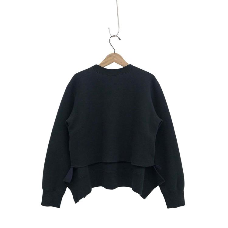専用！サカイ sacai ドッキングスウェットブルゾン レディース 黒 sacai サカイ レイヤードクロップドスウェット ブラック 2 23-06969