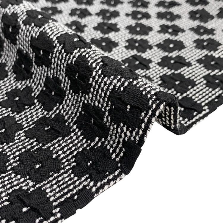M'S GRACY エムズグレイシー ふくれ小花 袖ニットワンピース ブラック