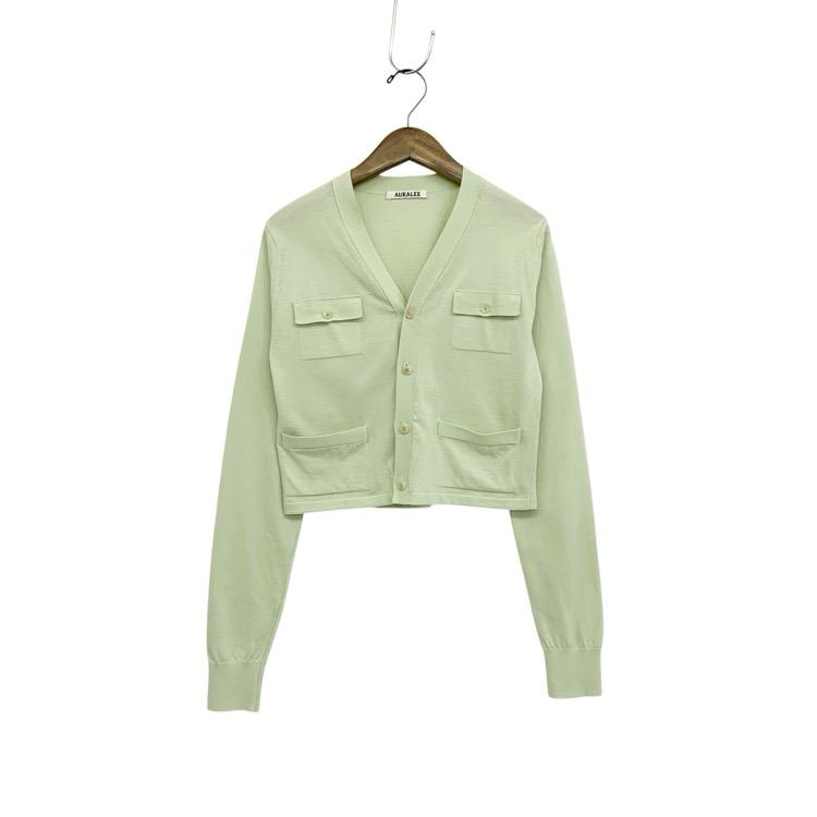 限定値下げ　オーラリー　スーパーハイゲージ　コットンニット　カーディガン 未使用品 2025SS AURALEE オーラリー Super High Gauge Cotton Knit