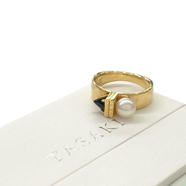 TASAKI タサキ リファインド リベリオン リング K18/パール/ブラック