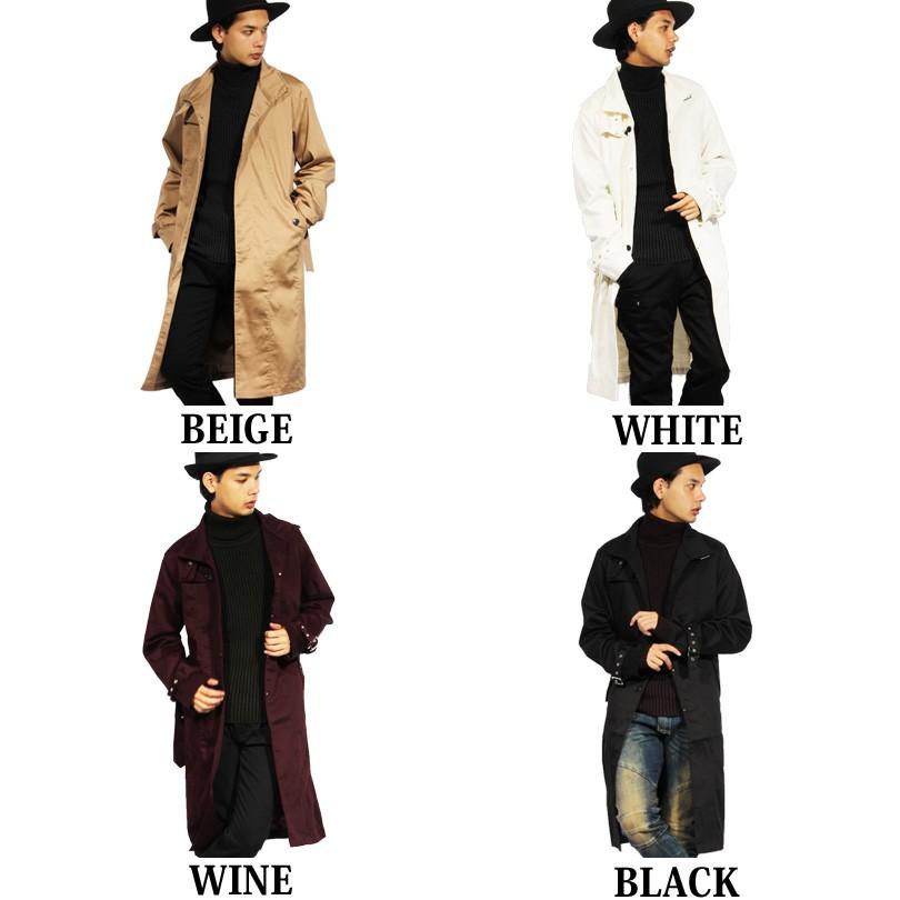 トレンチコート メンズ ロング コート シングル コットン : 8