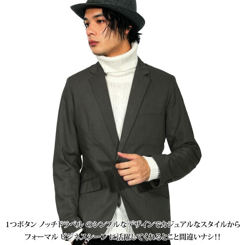 テーラードジャケット メンズ ジャケット スーツ生地 ブレザー : 8  