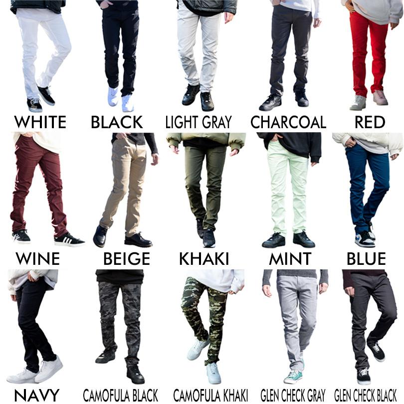 チノパン スキニー メンズ スキニーパンツ カラー チノパンツ | ８（eight） | 16