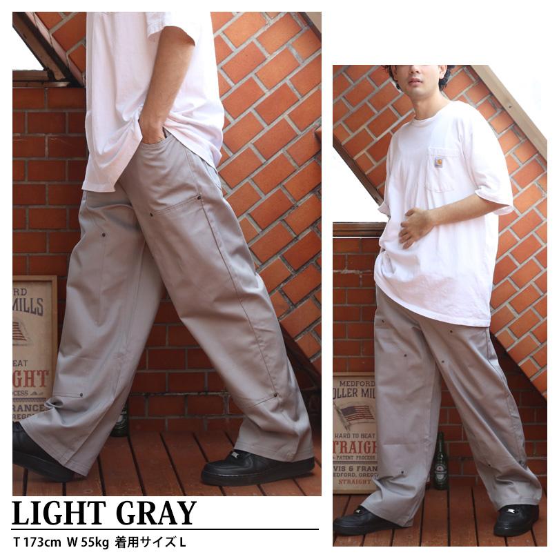 V12 EIGHT PANTS エイトパンツ メンズL グレー Eight-G Lot,8WK-04 Double Knee Wabash Stripe Painter's Pants