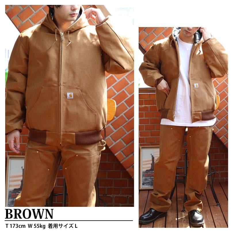 ベジータ Carhartt アクティブジャケット　ブラウン　L ダック カーハート ブラウンダック アクティブジャケット 実寸(XL位