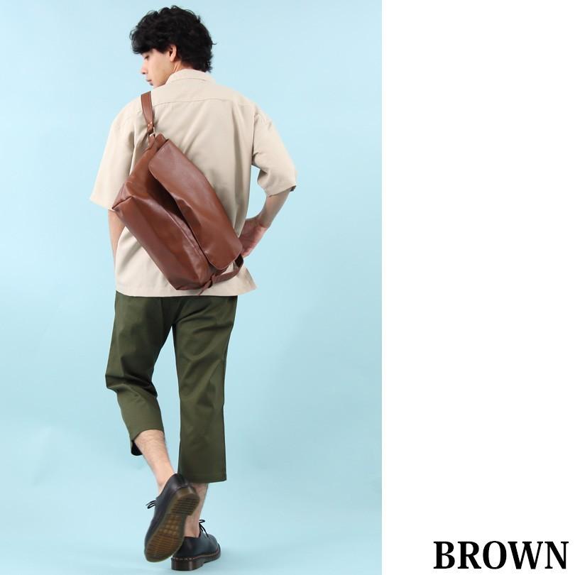 メッセンジャーバッグ メンズ メッセンジャーバック PUレザー : 8