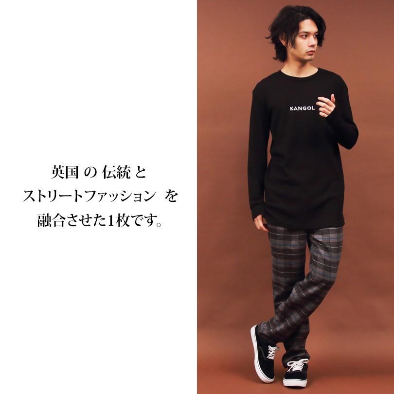ＫＡＮＧＯＬ別注 カンゴール Tシャツ メンズ ロングTシャツ 無地 長袖 ロング丈 サーマル ワッフル ストリート系 | KANGOL | 06