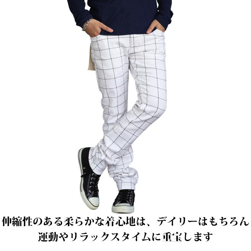 SEVESKIG チェック柄 ダメージ加工 ワークパンツ L SEVESKIG チェック柄 ダメージ加工 ワークパンツ L