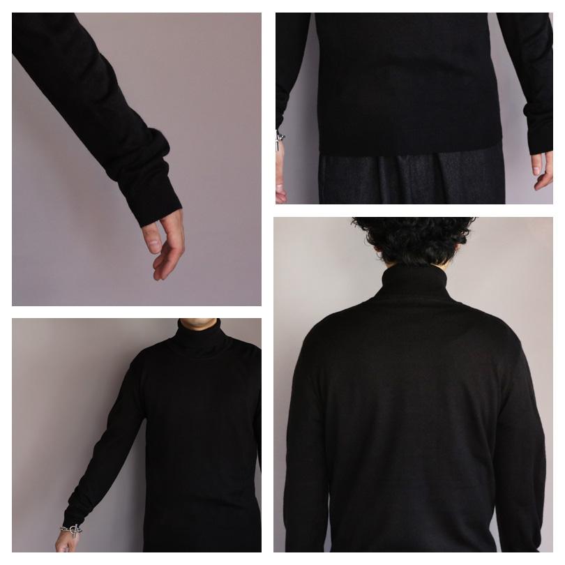 8 カシミヤタッチタートルネック ニットセーター メンズ ニット : 8