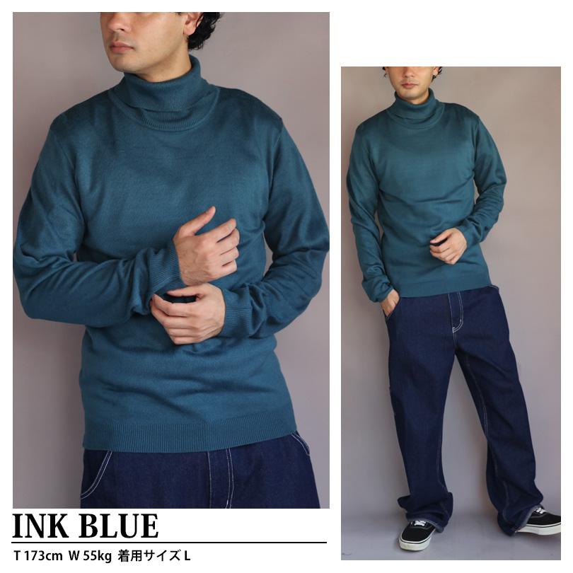 8 カシミヤタッチタートルネック ニットセーター メンズ ニット : 8