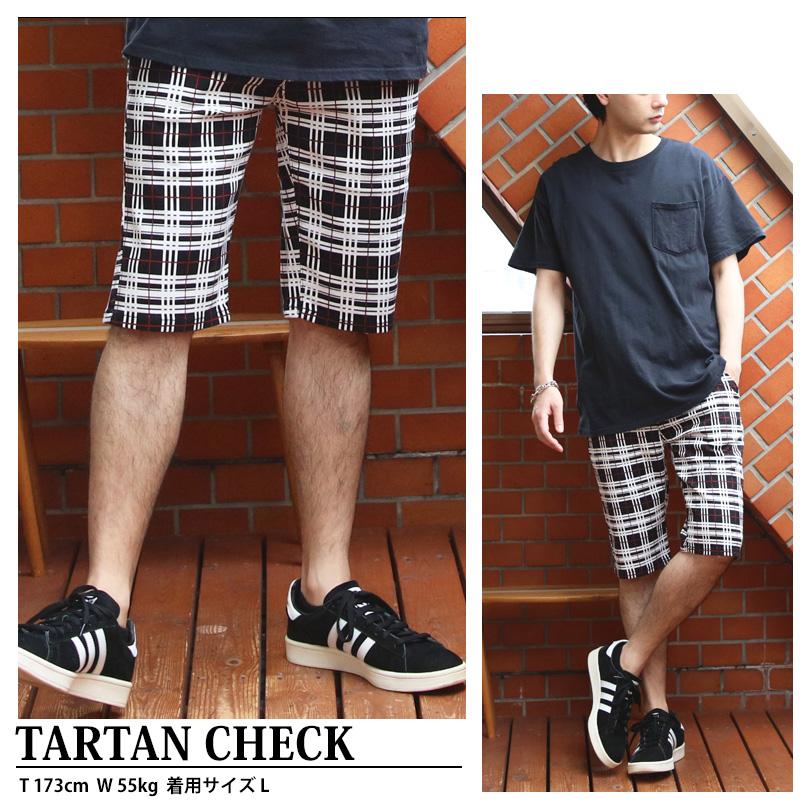 8 総柄ショートパンツ メンズ ハーフパンツ カツラギ チェック : 8