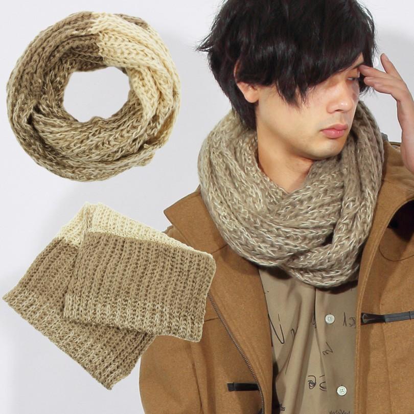 スヌード ニット スヌード メンズ スヌード レディース スヌード 秋冬 マフラー ネックウォーマー ケーブルニット バイカラー Nkst04 8 Eight 通販 Yahoo ショッピング