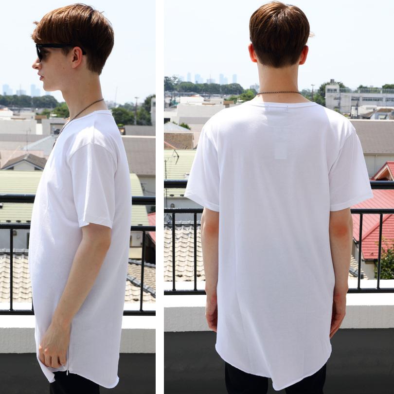 Tシャツ メンズ ロングtシャツ 無地 半袖 ロング丈 長袖 コットン 日本製 ストリート On311 8 Eight 通販 Yahoo ショッピング