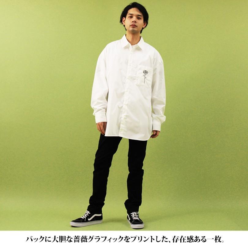 ビッグシャツ オーバーシャツ メンズ ローズ 薔薇 長袖シャツ ビッグシルエット On610 8 Eight 通販 Yahoo ショッピング