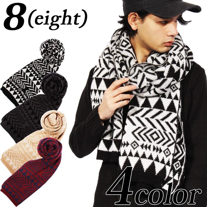 マフラー マフラ ネイティブ柄 メンズ レディース 大判 厚手 新作グッ