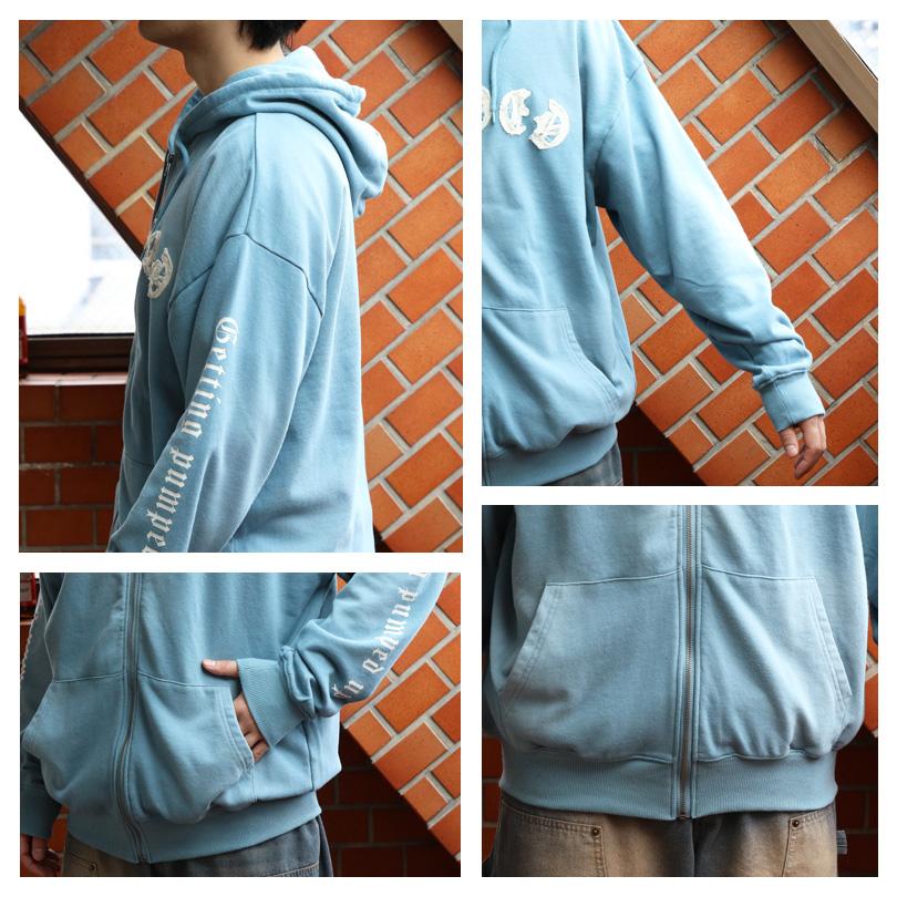 8（eight） スプレー加工ジップパーカー メンズ グラフィック