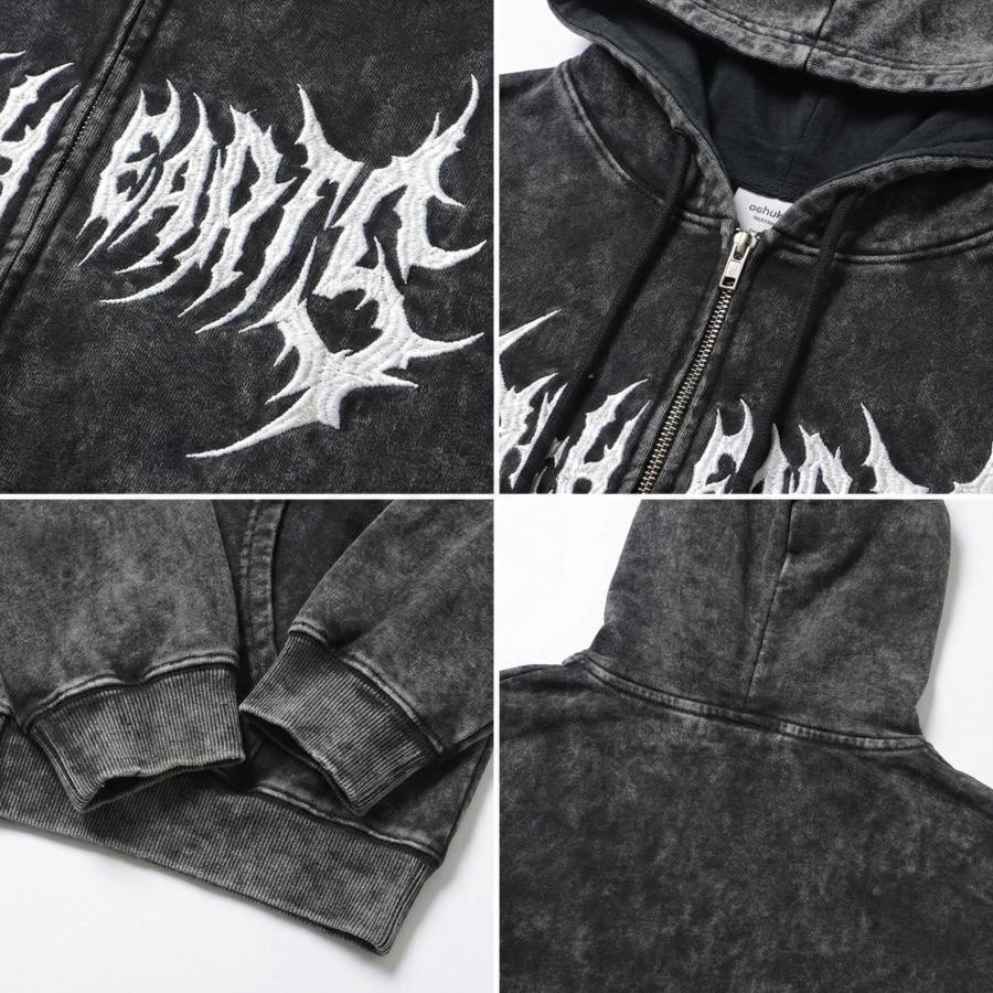 8 製品加工ロゴジップパーカー メンズ パーカー ショート丈 : 8(eight