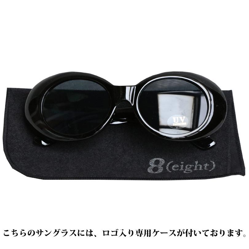 8 オーバルサングラス メンズ ビッグフレーム グランジ ロック : 8