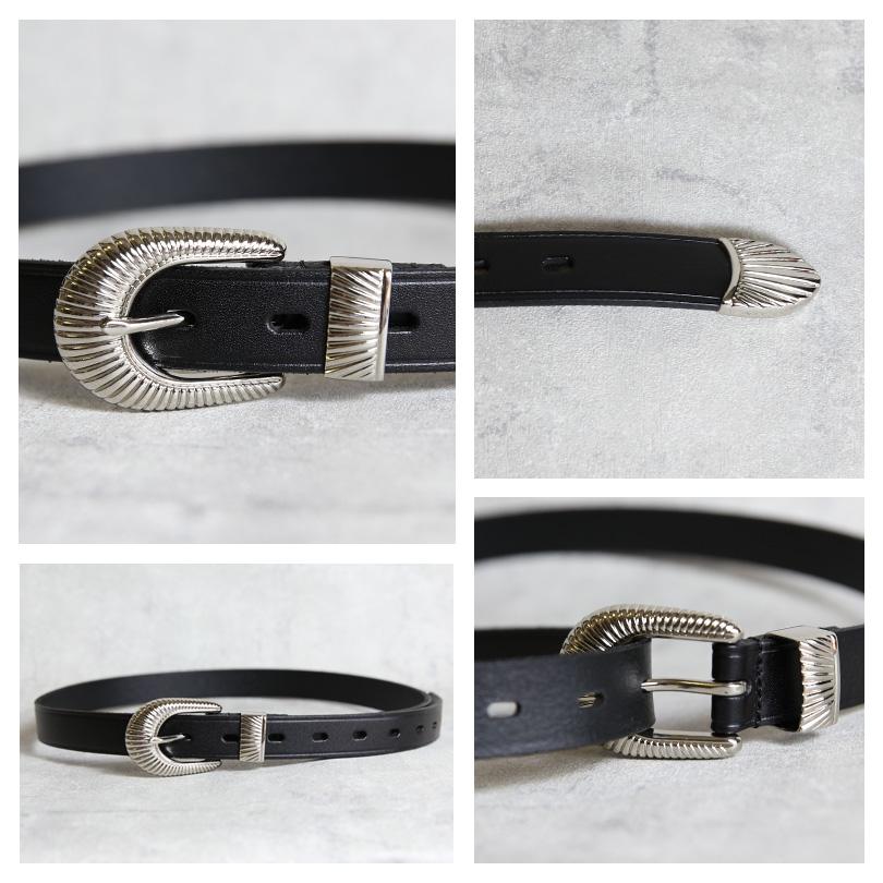 8 ウエスタンベルト メンズ ベルト レザー 革 皮 ナロー 25mm : 8