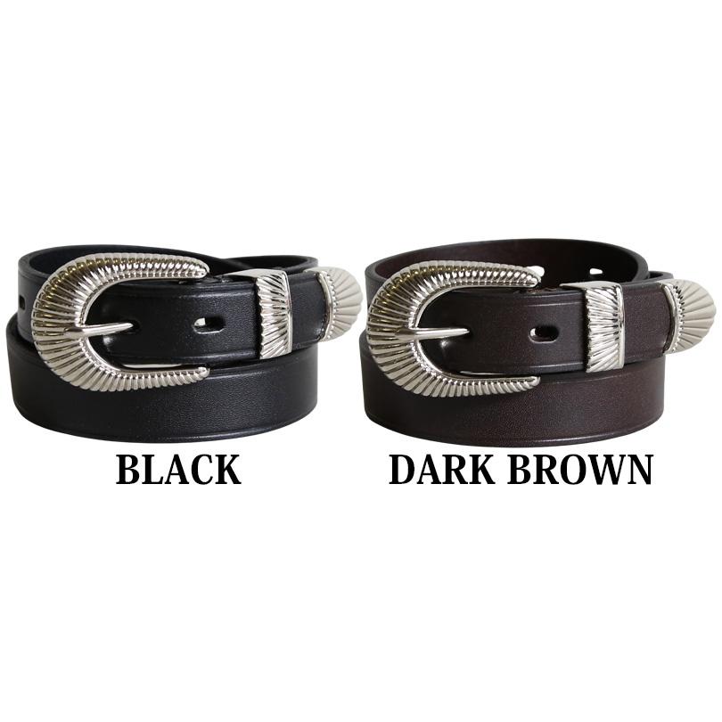 8 ウエスタンベルト メンズ ベルト レザー 革 皮 ナロー 25mm : 8