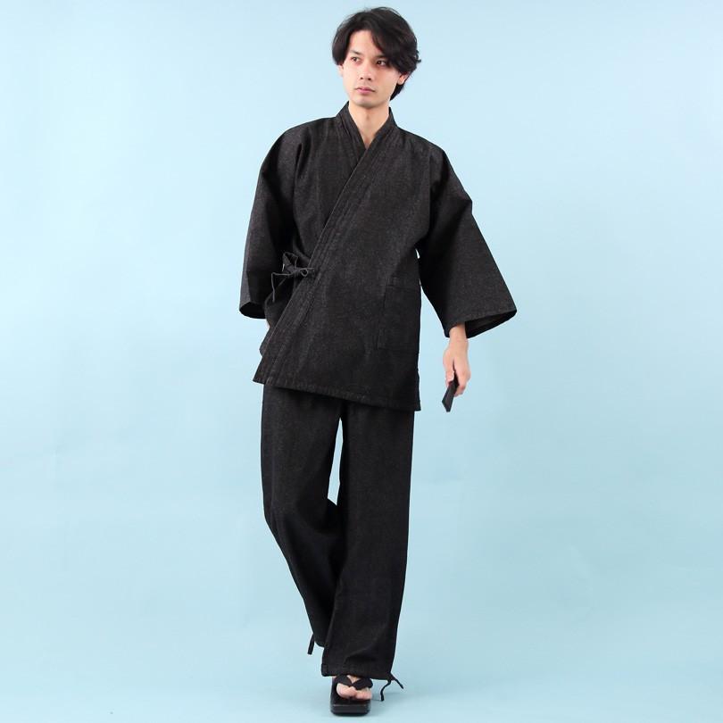 デニム 作務衣 メンズ 甚平 コットン インディゴ 作業着 | ８（eight） | 02