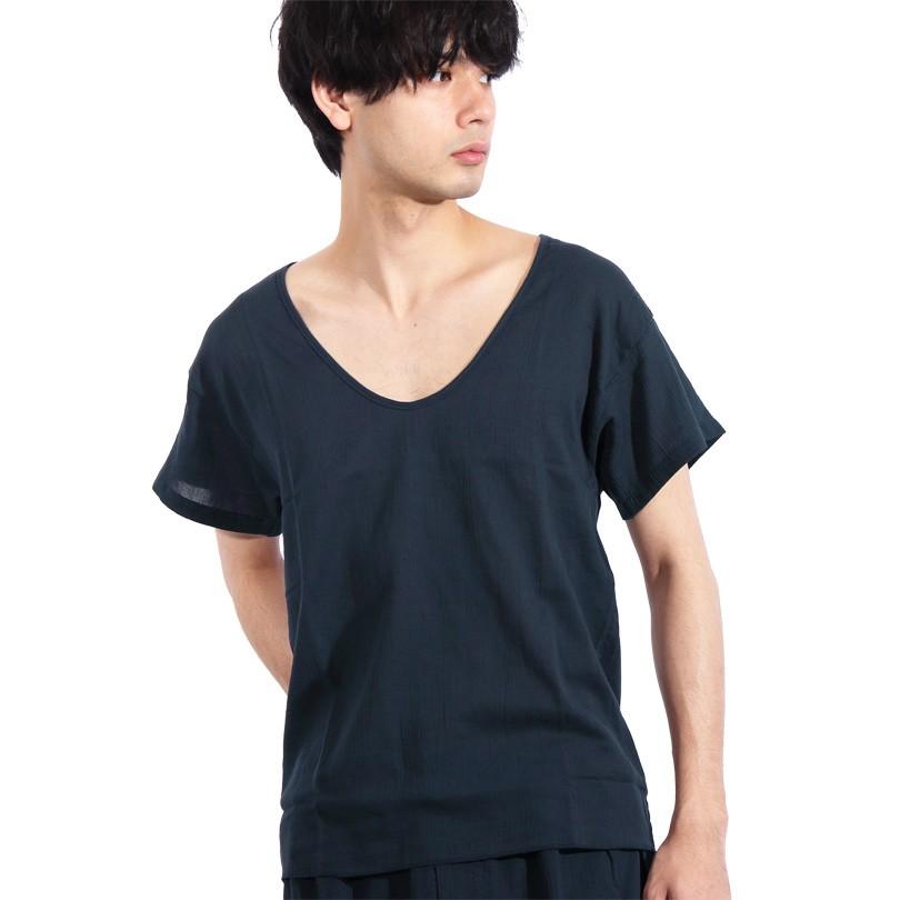和装インナー Tシャツ メンズ Tシャツ 無地 半袖Tシャツ 浴衣 甚平 のインナーに |  | 05