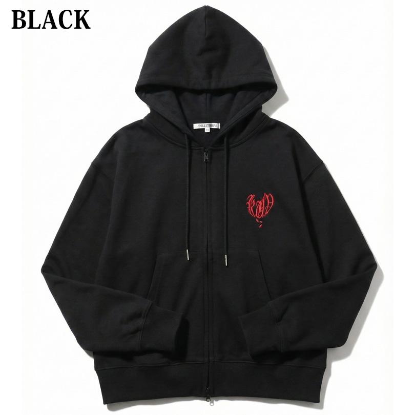 8 ハートロゴワッペンZIPパーカー メンズ パーカー ロゴ 刺繍 : 8