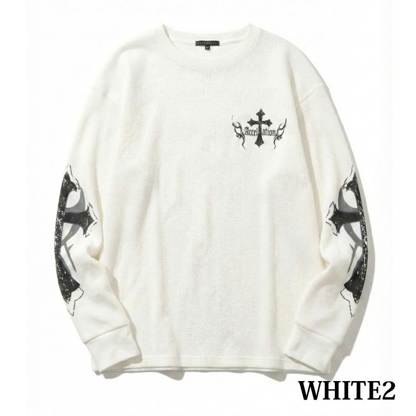 ファイヤーカモサーマルロンティ 8 ファイヤー ワッフル ロングTシャツ メンズ ロンT サーマル : 8