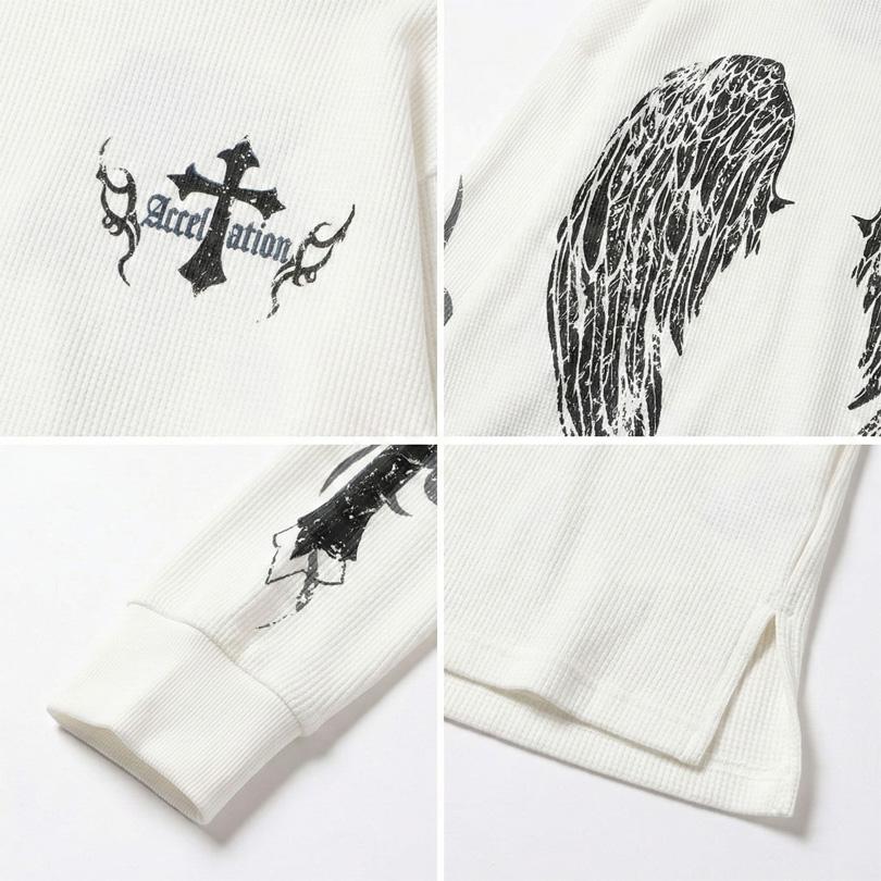 8 ファイヤー ワッフル ロングTシャツ メンズ ロンT サーマル : 8