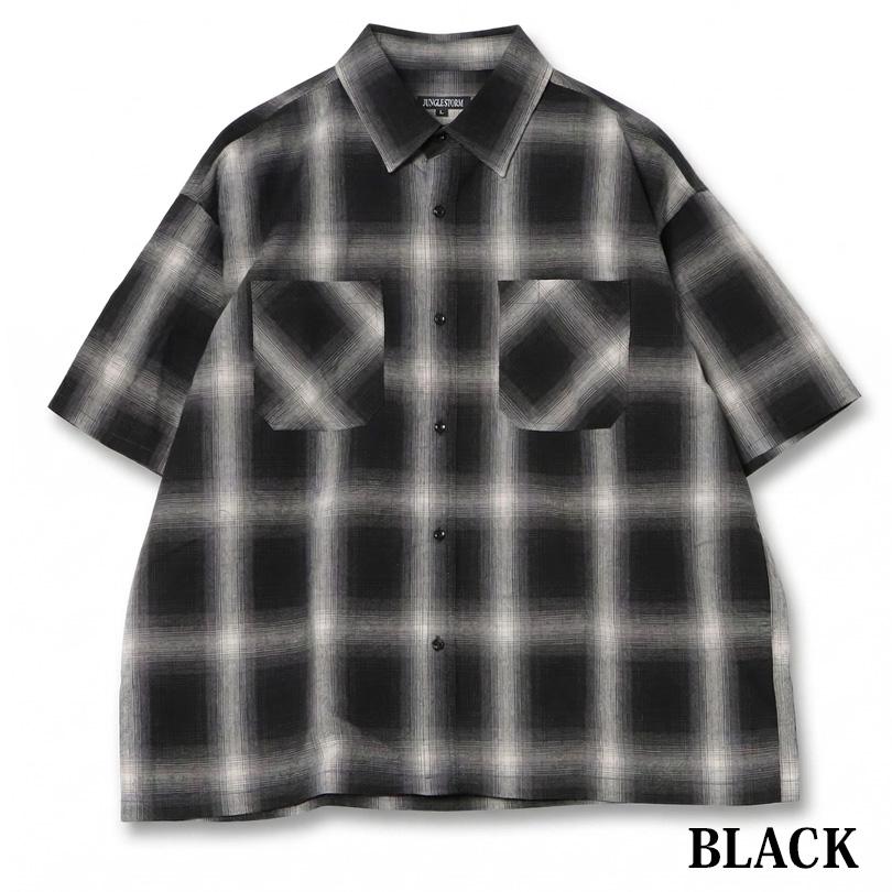 8 オンブレチェック半袖シャツ メンズ シャツ チェック アメカジ系