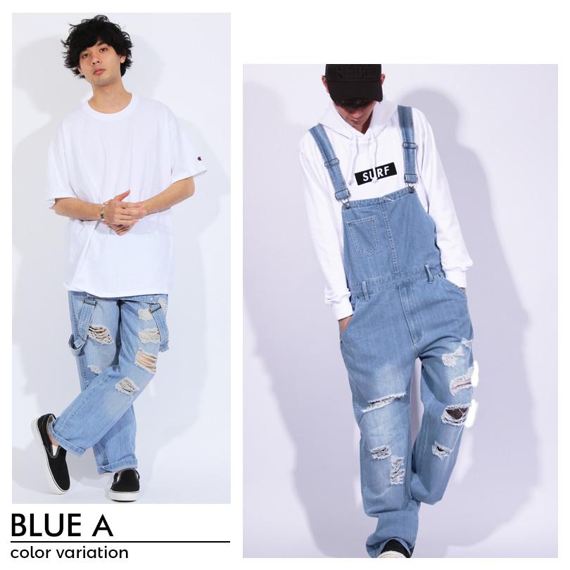オーバーオール メンズ オーバーオール デニム ダメージ Wim090 8 Eight 通販 Yahoo ショッピング