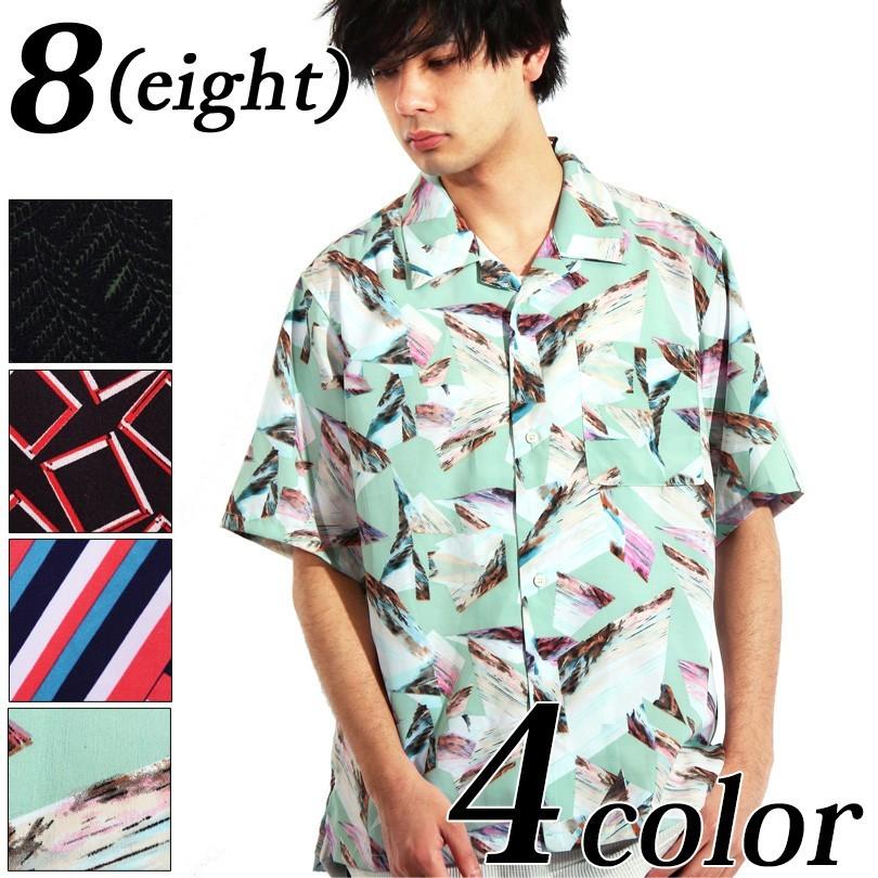 総柄シャツ メンズ 半袖 ポリ 花柄シャツ 総柄 アロハシャツ Wim256 8 Eight 通販 Yahoo ショッピング