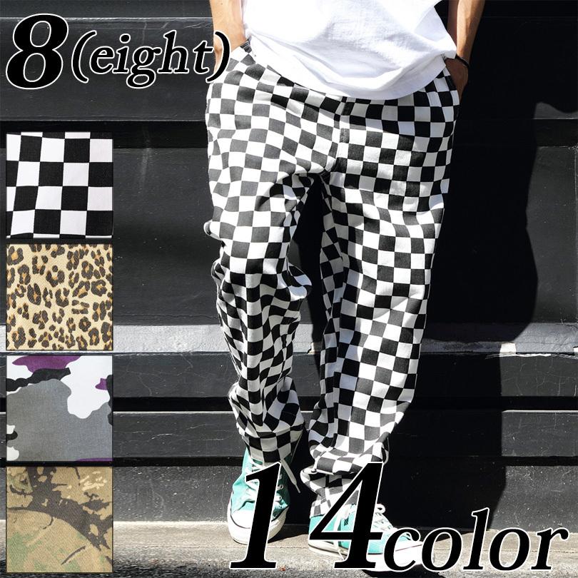 RE. シェフパンツ シェフパンツ メンズ ワイドパンツ コットン ブロックチェック