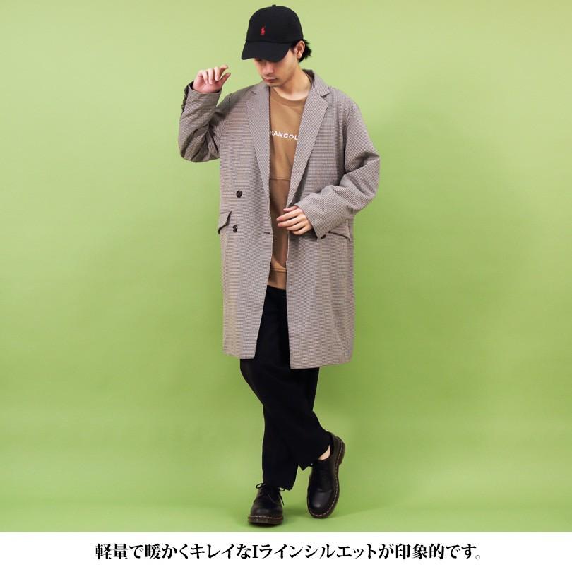 チェスターコート メンズ ダブル チェスターコート チェック Wim309 8 Eight 通販 Yahoo ショッピング