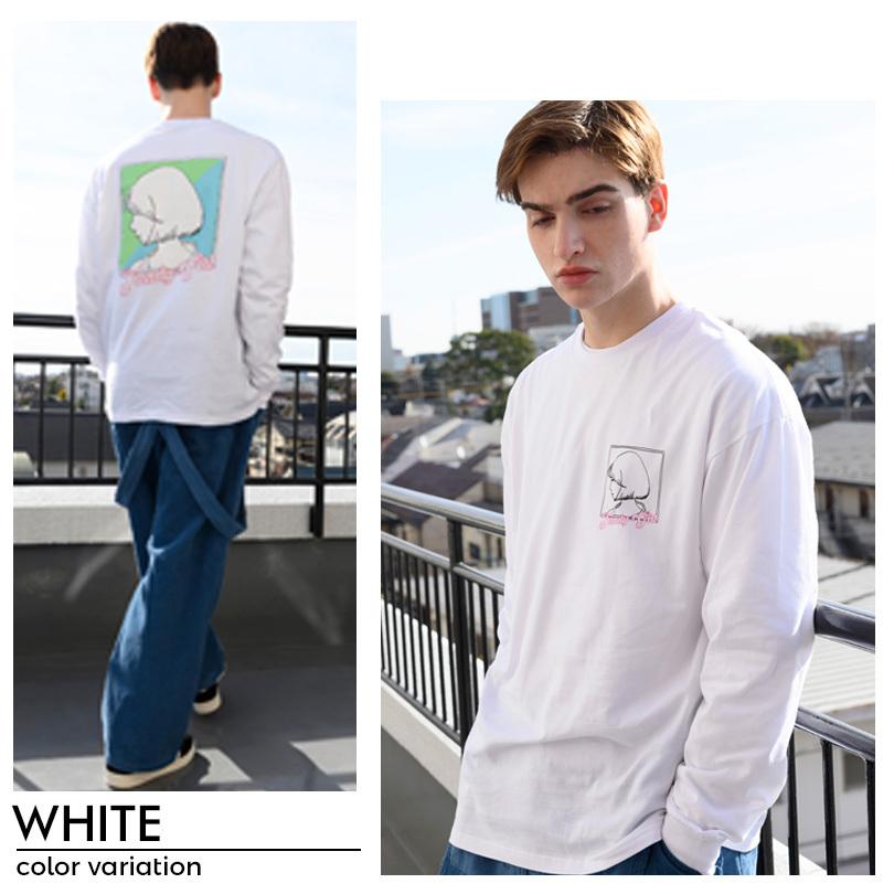 ビッグロングｔシャツ メンズ ロンｔ ガール イラストプリント 長袖ｔシャツ ビッグシルエット Wim362 8 Eight 通販 Yahoo ショッピング