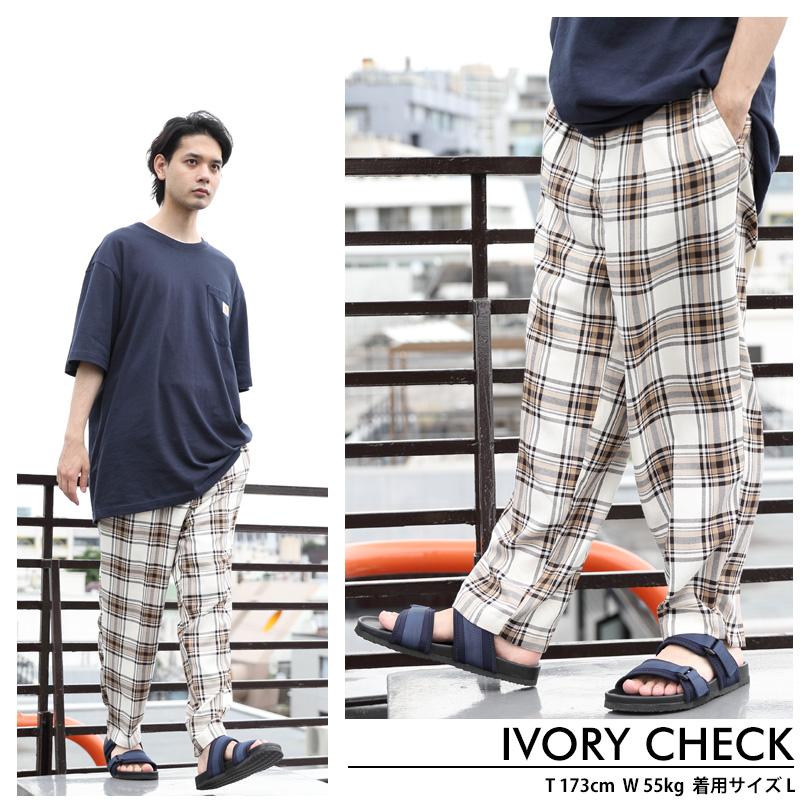 タマキニイメ　タルンパンツ　サルエルパンツ　チェック　総柄　ワイドパンツ タマキニイメ タルンパンツ サルエルパンツ チェック 総柄