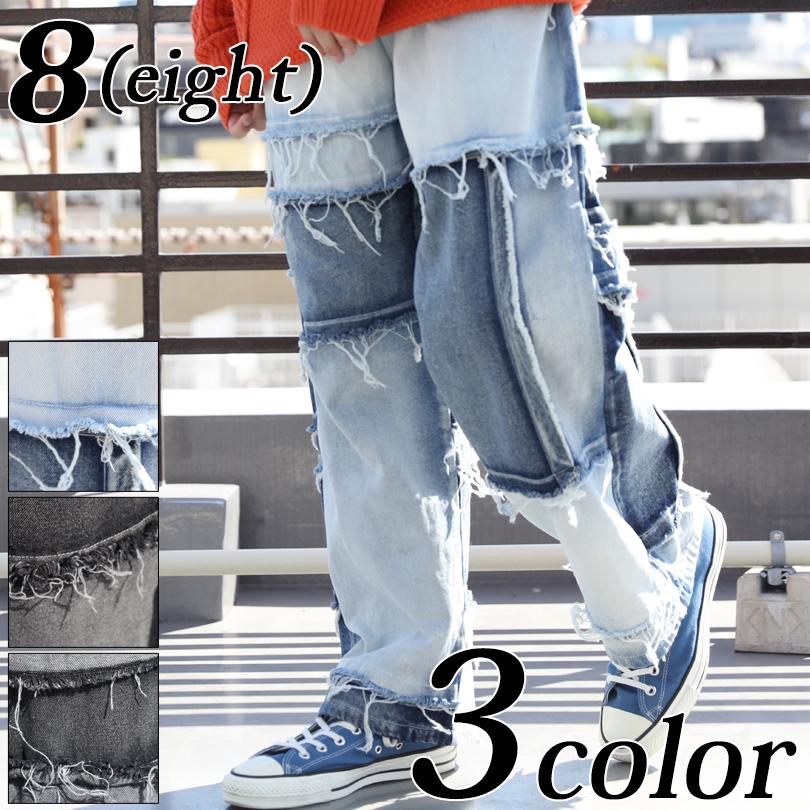 8(eight) 手拭き加工 クレイジー デニム メンズ ジーンズ : 8 8(eight) 手拭き加工 クレイジー デニム メンズ ジーンズ : 8