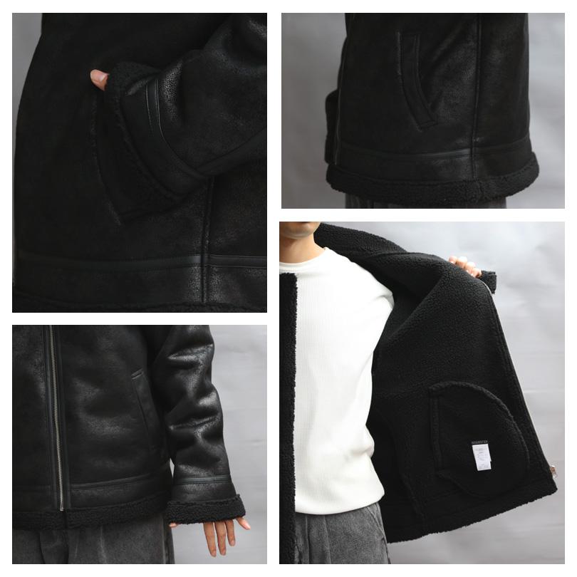 8 フェイクムートンB-3フライトジャケット メンズ アウター : 8(eight