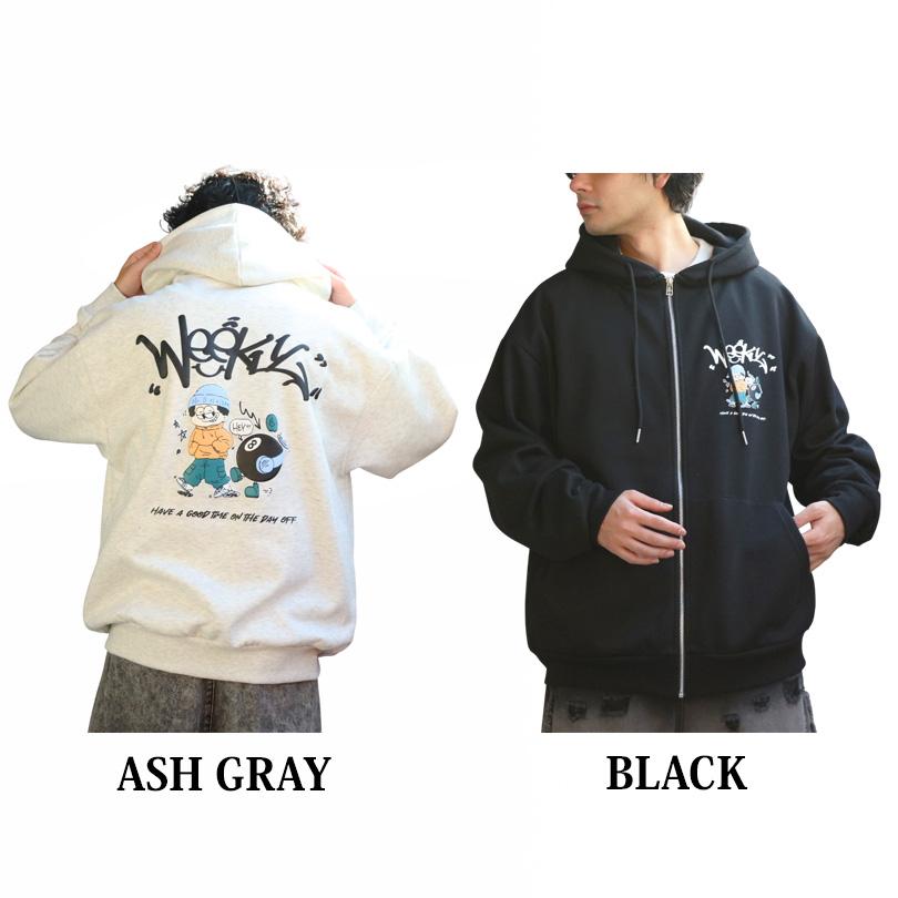 8（eight） ボーイイラストプリントZIPパーカー メンズ パーカー