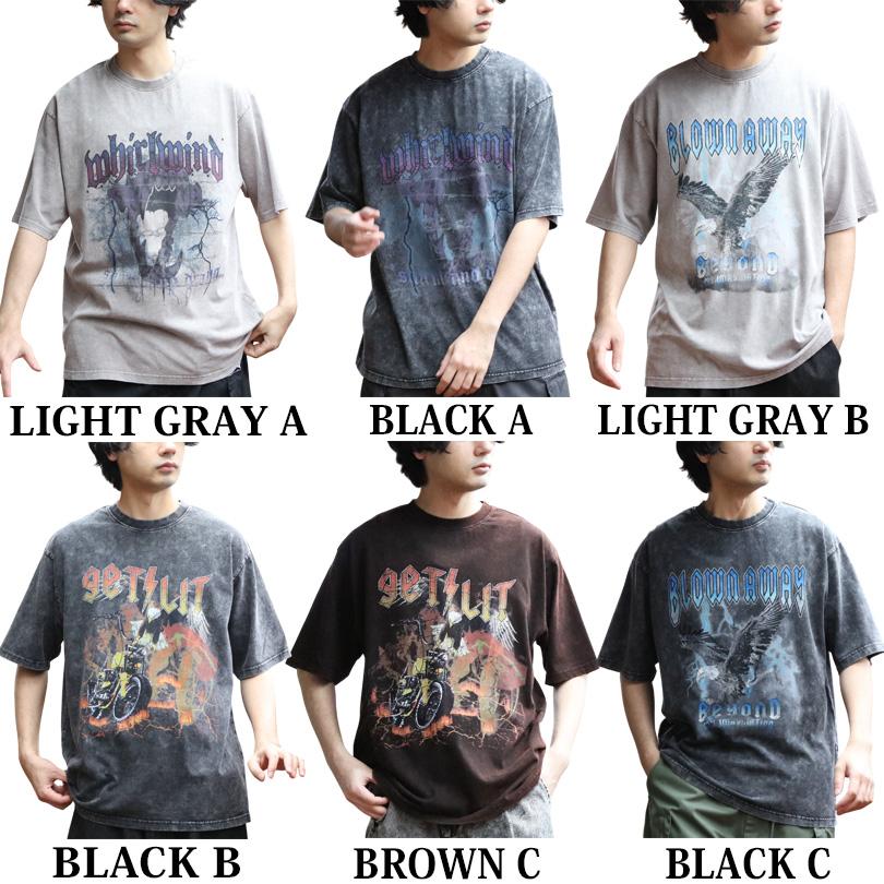 8 グランジ加工ロックTシャツ メンズ Tシャツ 半袖 バンドT : 8