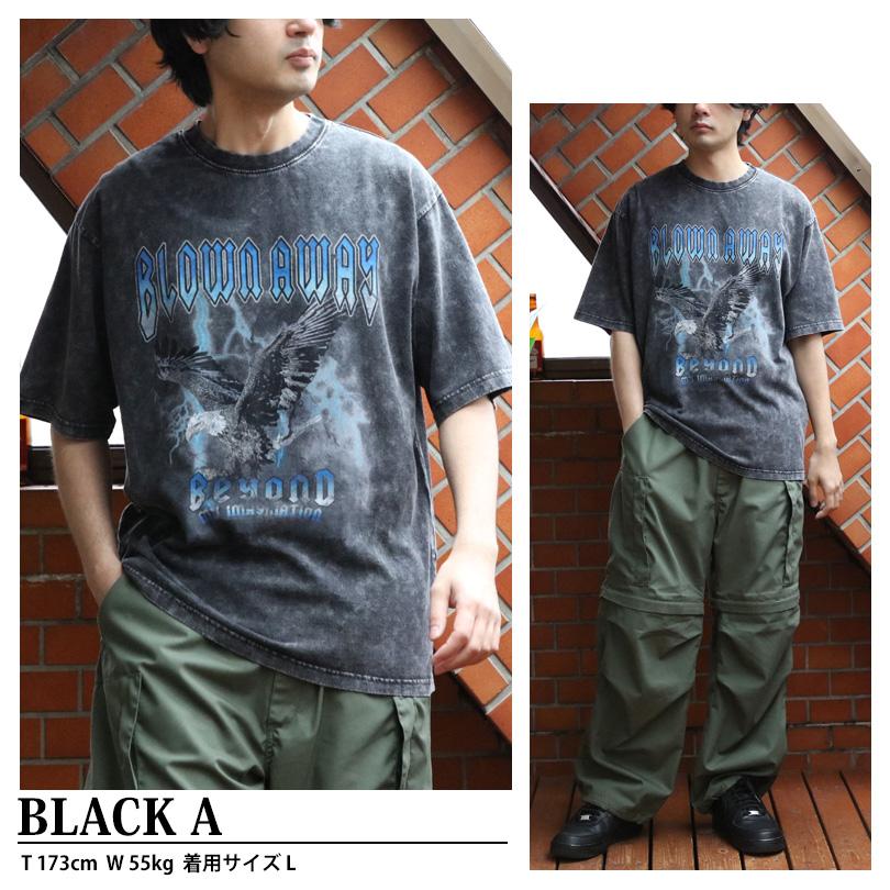 8 グランジ加工ロックTシャツ メンズ Tシャツ 半袖 バンドT : 8