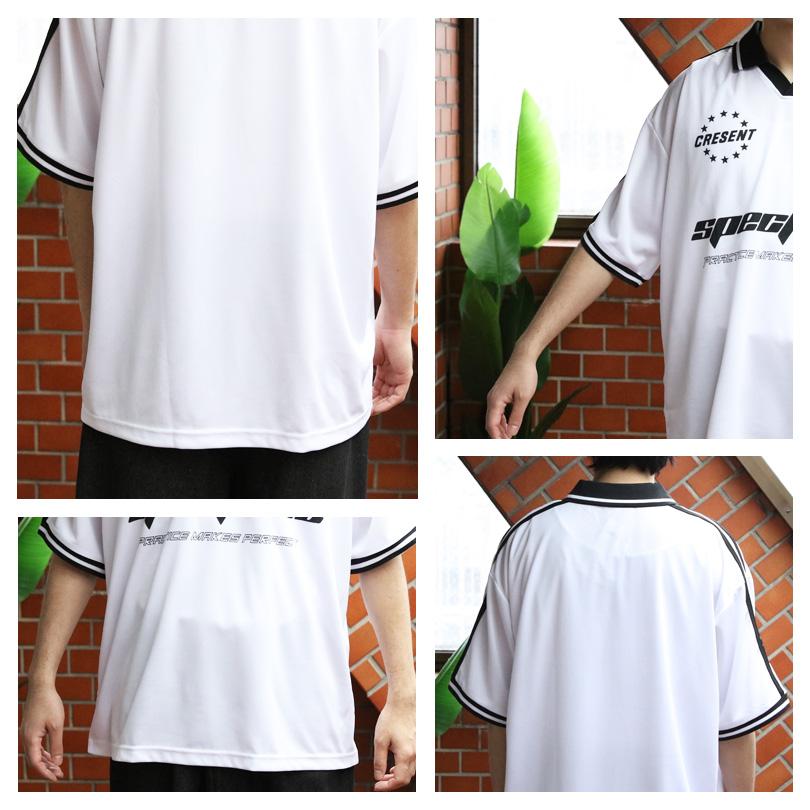8 襟付き半袖サッカーTシャツ メンズ Tシャツ サッカー 襟付き : 8