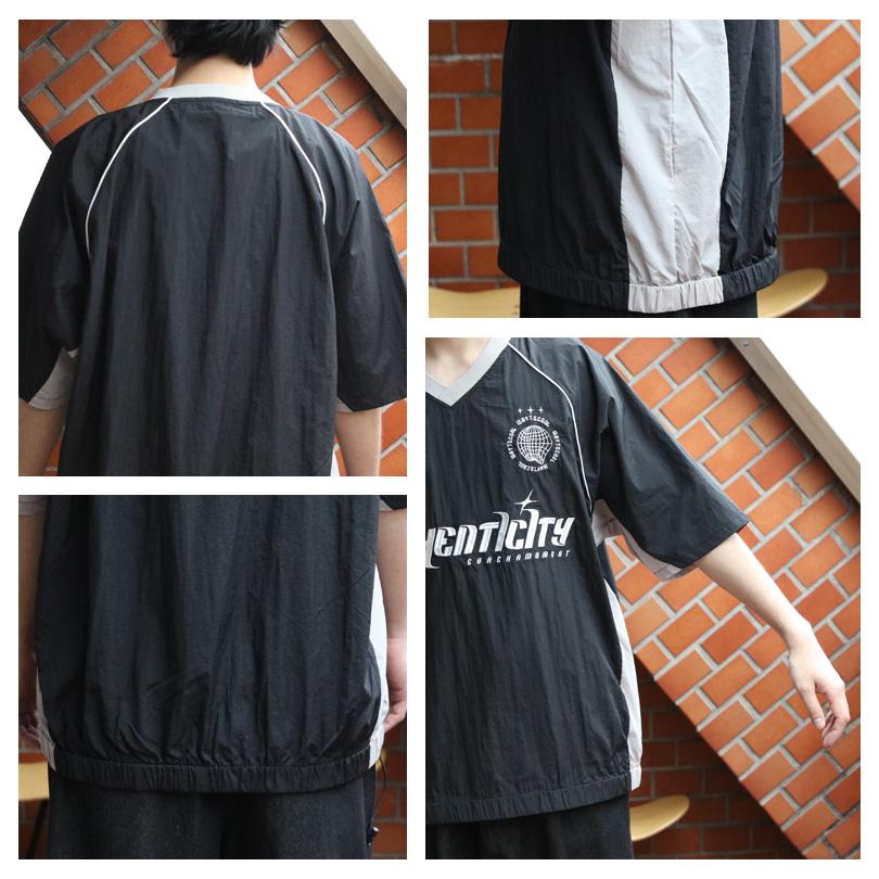 8 ユニフォームデザイン 半袖 Tシャツ ナイロンプルオーバー サッカー