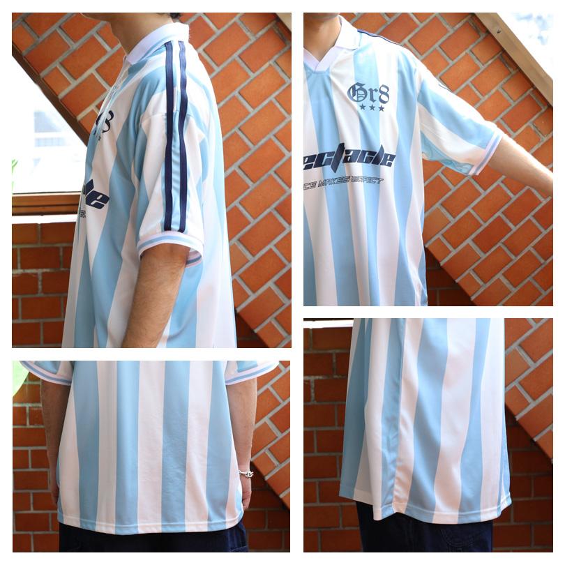 8 総柄サッカーデザインTシャツ メンズ Tシャツ 半袖 ゲームシャツ