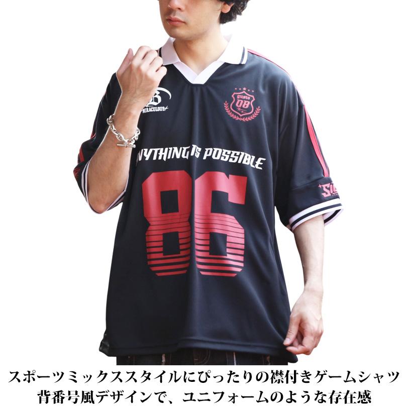 TTT_MSW サッカーゲームシャツ　XL 未使用 サッカーゲームシャツ 大人用 半袖 ストライプ 縦縞模様 メンズ