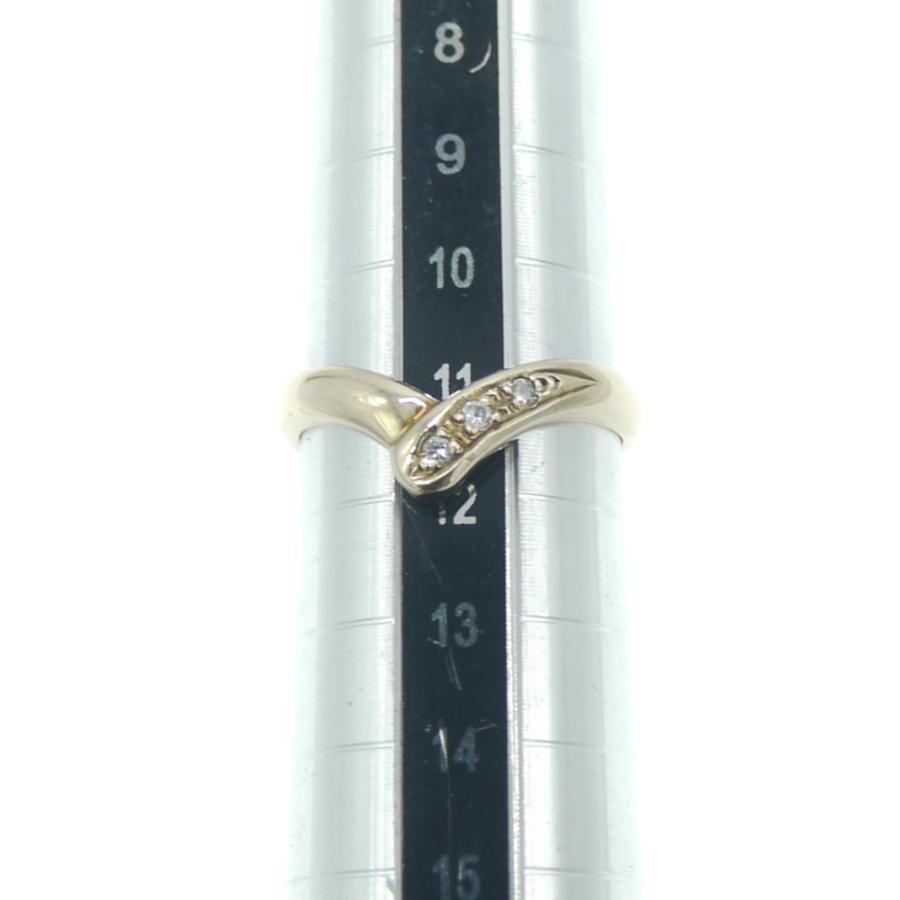 K9 ダイヤモンド デザインリング 9金 指輪 11号 Y01275 : 大和屋質店