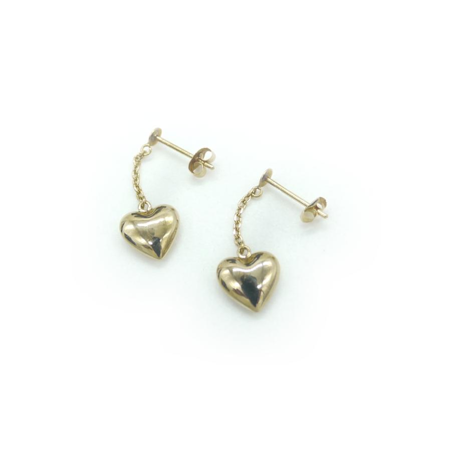 K18 ハートチェーンピアス 18金 スタッドピアス Y03334 : 大和屋質店