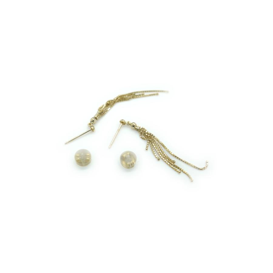 K18 6連ベネチアンチェーンピアス 18金 スタッドピアス Y03376 